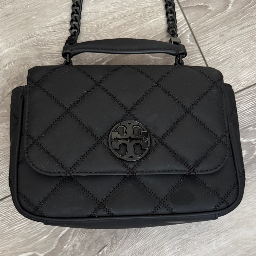 Tory Burch Black Quilted Crossbody Bag